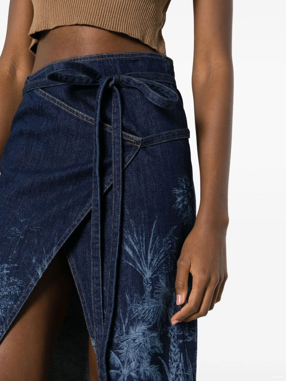Cheap Alanui Jouy Women denim Jungle Toile skirt de 0711